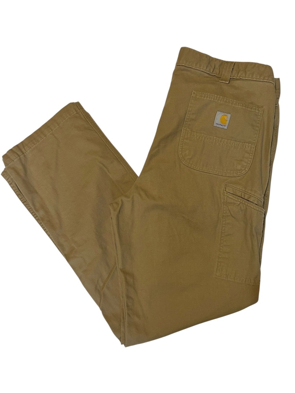 Carhartt Men's Tan Rugged Flex Relaxed Fit Canvas Work Pant Sz 38 X 34